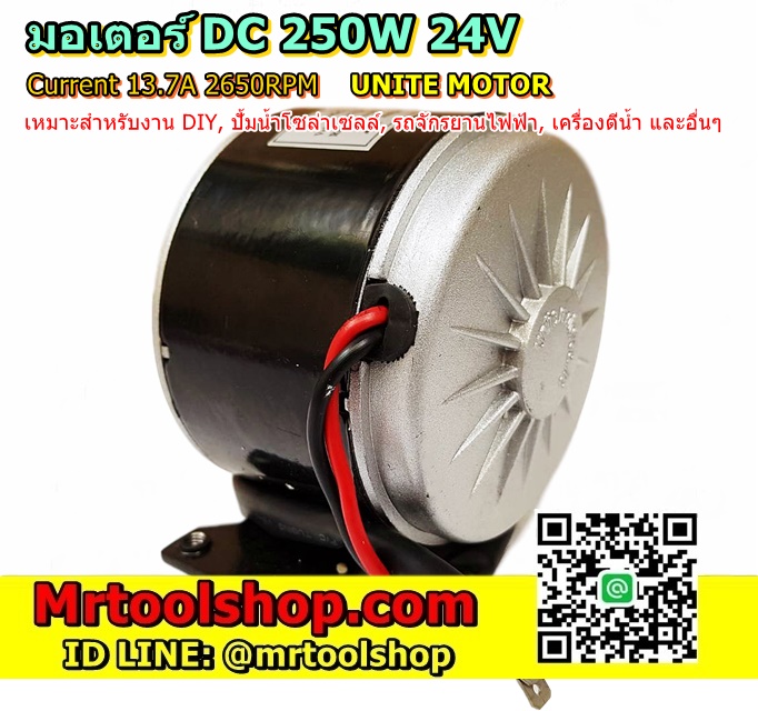 มอเตอร์จักรยานไฟฟ้า DC 24V 250W,มอเตอร์จักรยานไฟฟ้าDC 24V